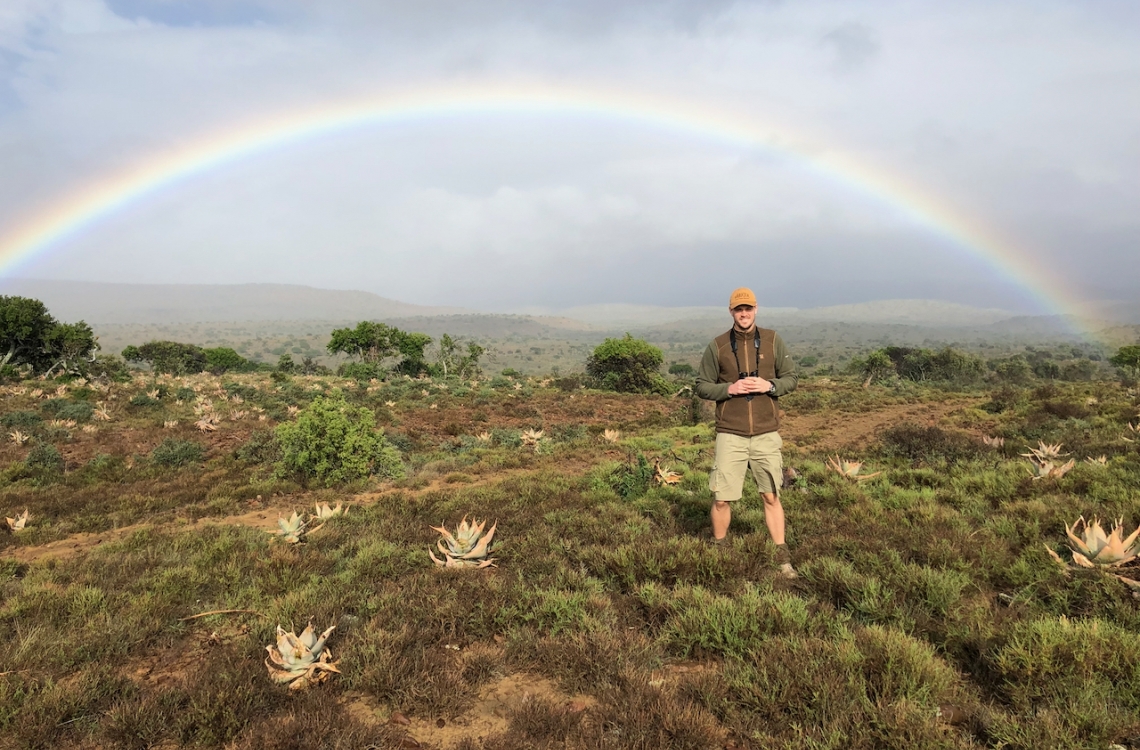 Det smukke sydafrikanske landskab fra en morgenjagt